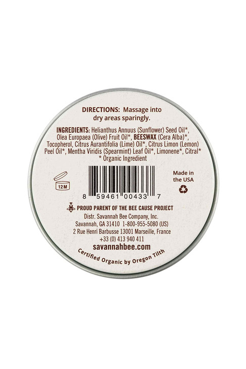 Savannah Bee Company Original Beeswax Salve Deep Moisturizer Hand Salve