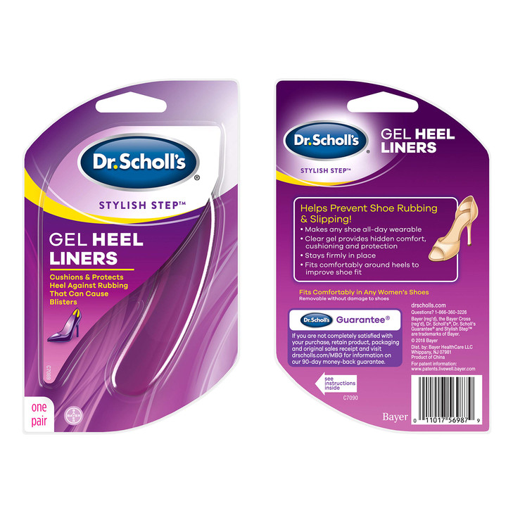 Dr Scholls Stylish Step Gel Heel Liners 1 Pair One Size fits All