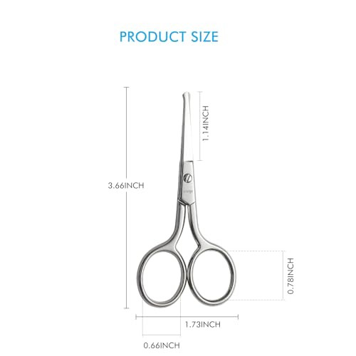 LIVINGO Premium Manicure Rounded Tip Scissors Multipurpose Stainless Steel Cuticle Pedicure Beauty Grooming Kit for Nail