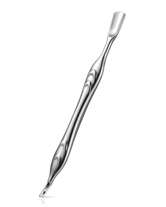 FERYES Cuticle Pusher with Fork 2in1 Cuticle Trimmer Nail Care Tool Stainless Steel Cuticle Remover Tool for Manicures a