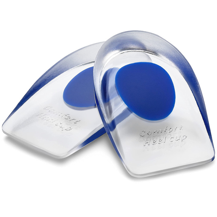 MEDCA Silicone Gel Heel Cushion Pads Cups Shoe Inserts for Plantar Fasciitis Prevents Sore Heel Bone Spur Achilles Pain