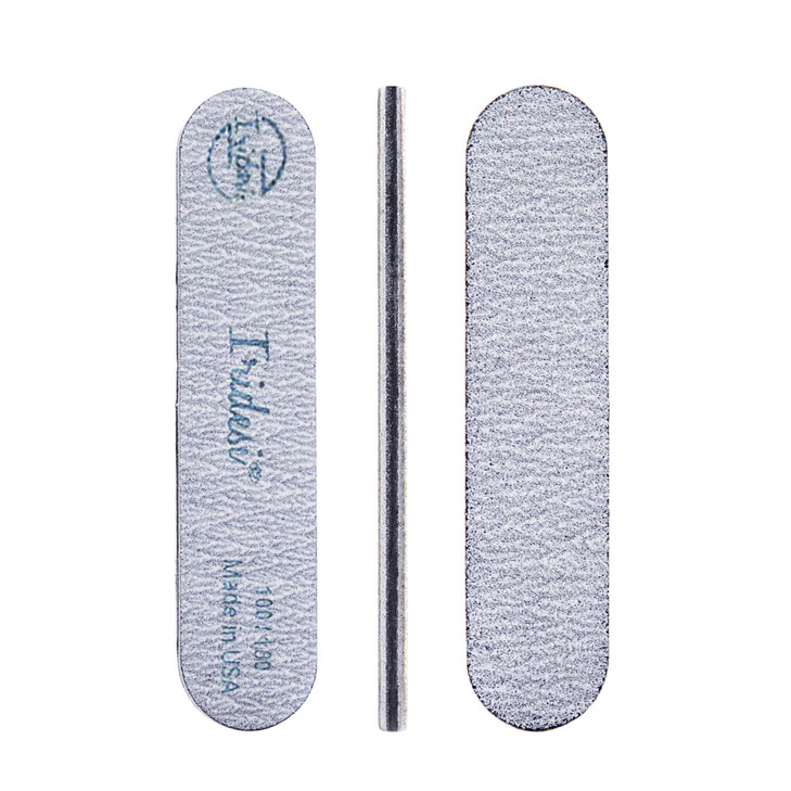 Iridesi Mini Zebra Nail File 100 180 Emery Boards 35 Inches Long by 75 Inches Wide Fingernail Filers Per Pack 50