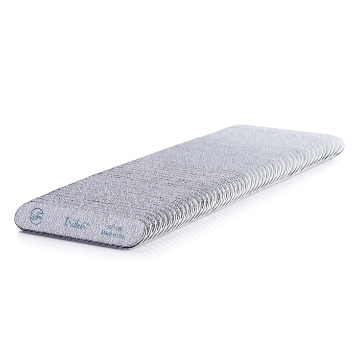 Iridesi Mini Zebra Nail File 100 180 Emery Boards 35 Inches Long by 75 Inches Wide Fingernail Filers Per Pack 50