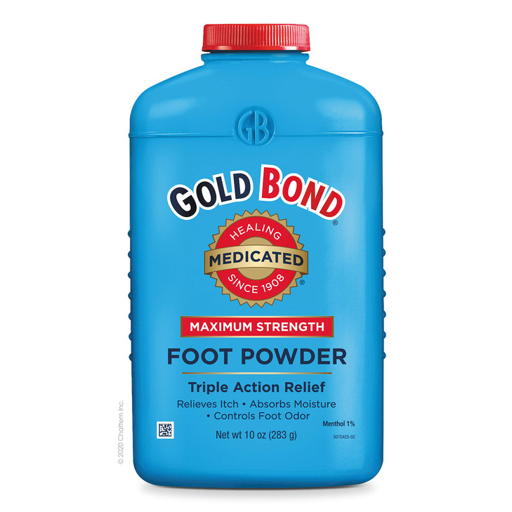 Gold Bond Medicated Foot Powder 10 oz Maximum Strength Odor Control Itch Relief