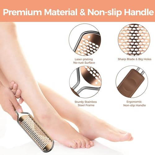 Foot File Foot Scrubber Pedicure Callus Remover for Feet Easkep Professional Grater Rasp Foot Scraper Corns Callous Remo