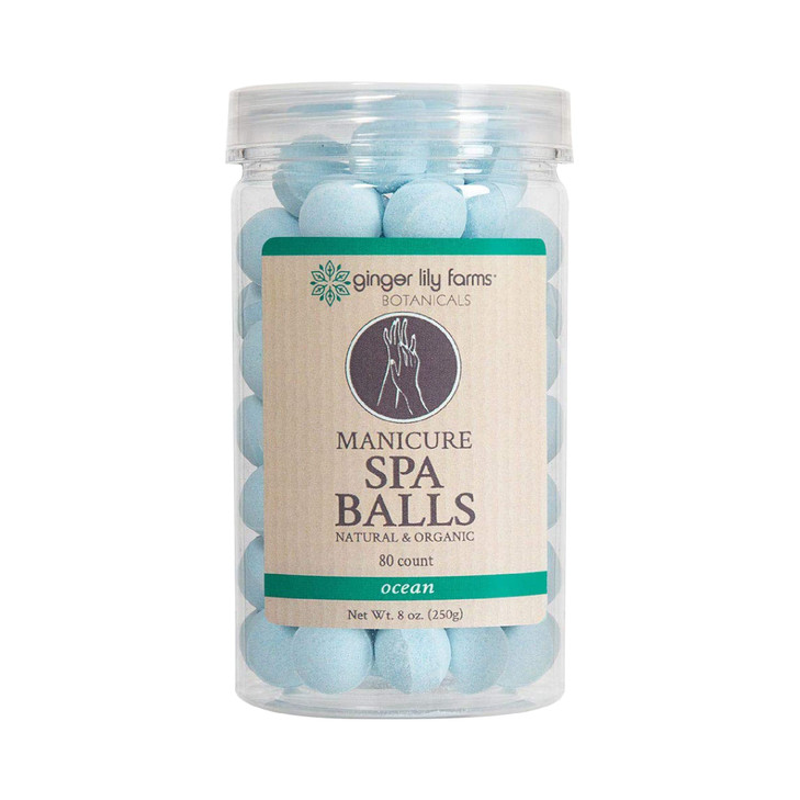 Ginger Lily Farms Botanicals Manicure Spa Balls Ocean Manicure Soak Balls Replenishes Moisture Softens and Conditions Sk