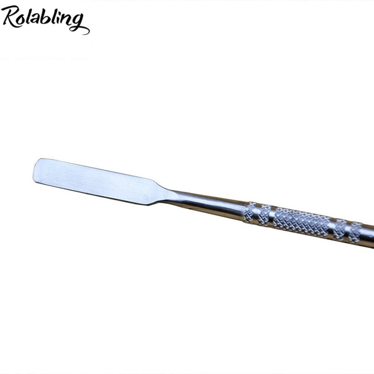 Rolabling 72 inches Pro Stainless Steel Make Up Spatula Double Sided Cosmetic Stirring Rod Nail Art Manicure Tools size2