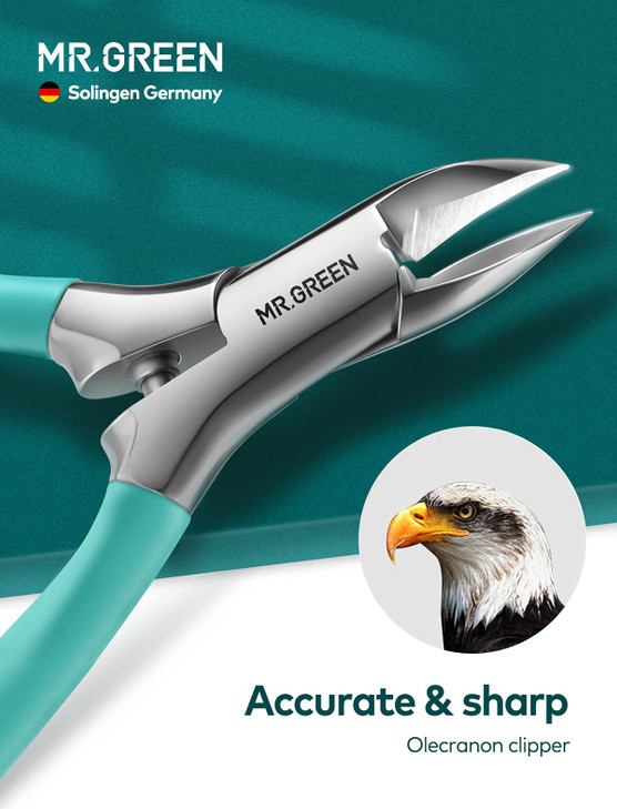 MRGREEN Nail Clippers for Thick Ingrown Toenails Heavy Duty Professional paronychia Tools with Ingrown Nail FileStainles