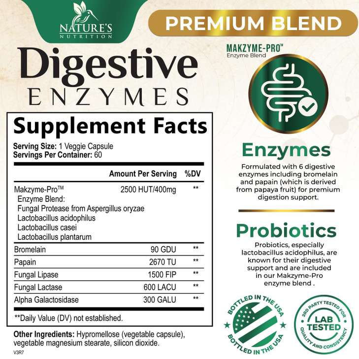 Digestive Enzymes - Super Digestive Multi Enzyme Complex for Bloating & Gut Health Support with Bromelain, Papain, Probiotics & Prebiotics - Digestio online at globaldelivered