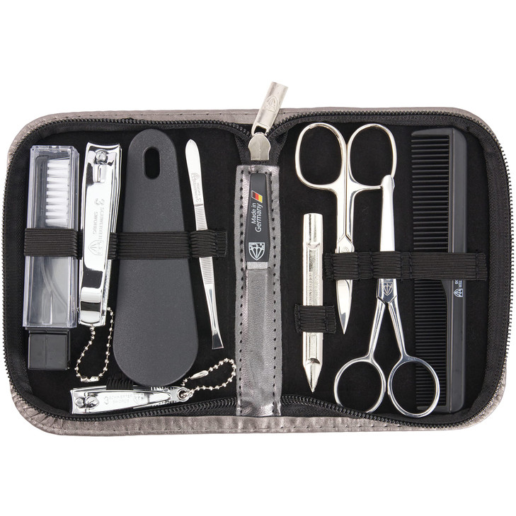 3 Swords Germany brand quality 10 piece manicure pedicure grooming kit set for professional finger toe nail care tweezer