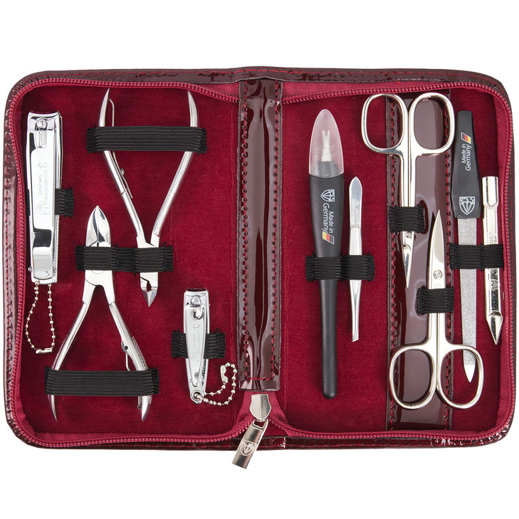 3 Swords Germany brand quality 10 piece manicure pedicure grooming kit set for professional finger toe nail care scissor