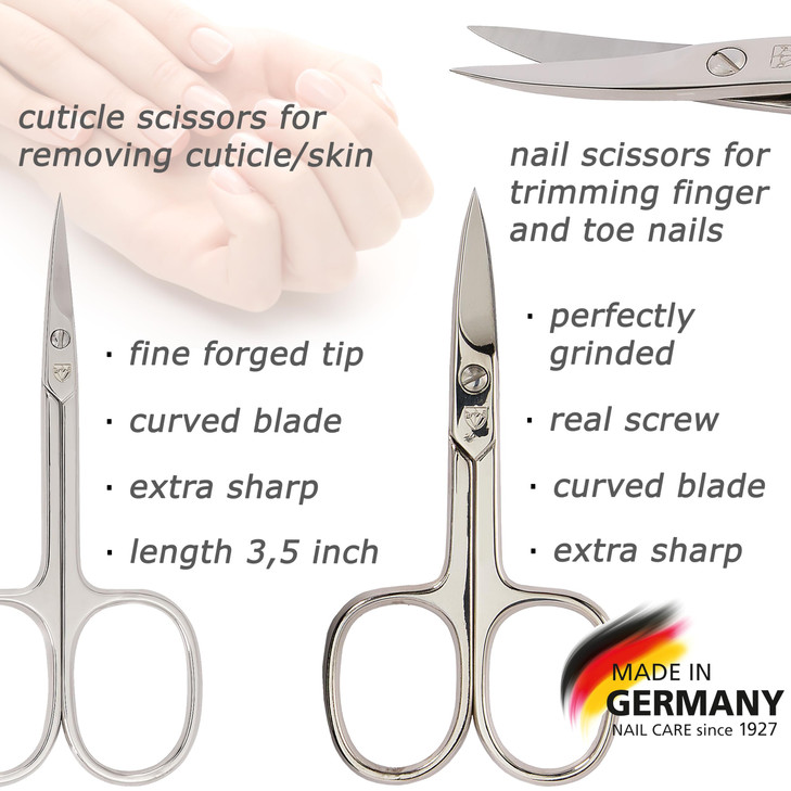 3 Swords Germany brand quality 8 piece manicure pedicure grooming kit set for professional finger toe nail care scissors