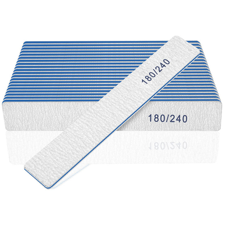 Nail FileNail Files for Natural Nails 180240 Grit Emery Boards Nail Files Double Sided 12 PCS Professional Manicure Tool