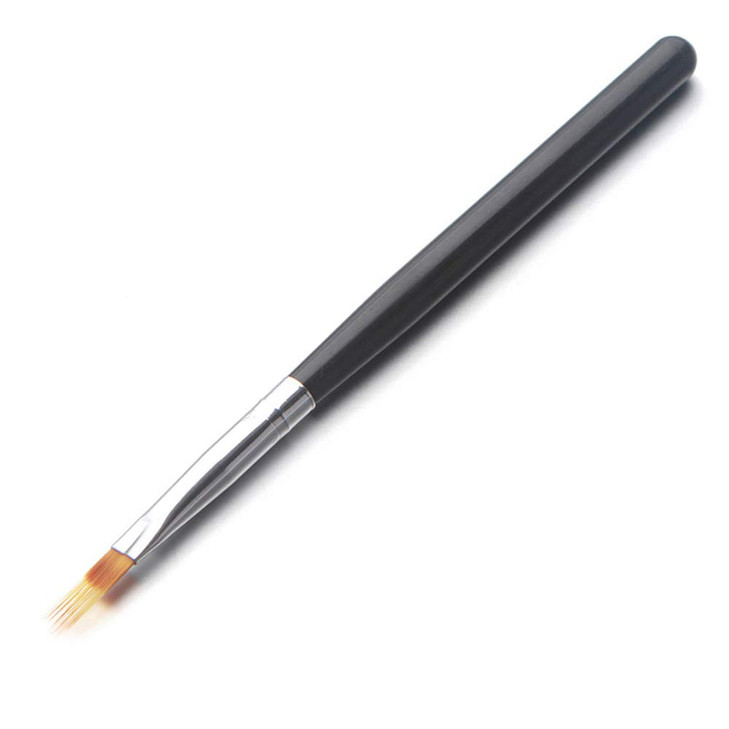 WOKOTO Black Wood Handle Ombre Brush Gel Acrylic Nail Brush Manicure Tools For Gradient UV Gel Nail