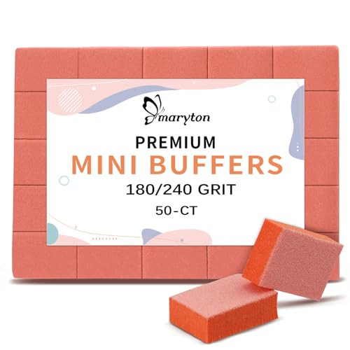 Maryton Mini Nail Buffer Blocks 180240 Grit Professional Salon Orange Buffers Buff Nails Prior to Application of Gel Pol