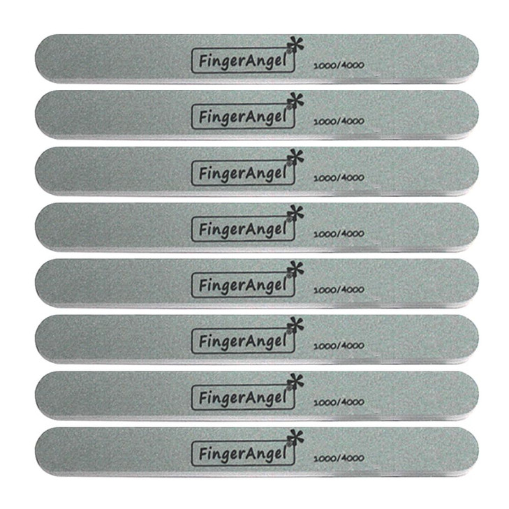 FingerAngel 20PCS Nail File Polisher Smooth and Shiny Nail Buffer for Natural Nails Cushion Nail File 1000 and 4000 Grit