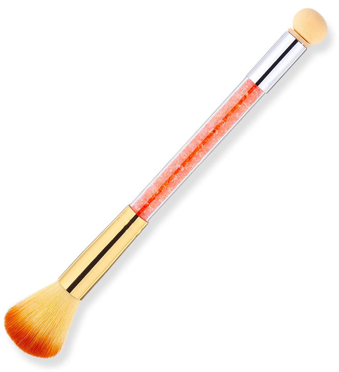 SILPECWEE 1Pc DoubleHead Acrylic Nail Art Brushes UV Gel Nail Gradient Shading Pen Nail Remove Dust Powder Brush Manicur