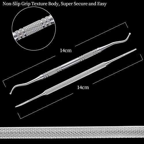 2PCS Ingrown Toenail File and Lifter with Storage CaseYINYIN100 Stainless Steel ingrown toenail ToolDouble Sided Profess