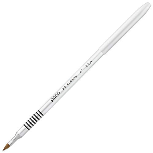 PANA 3D Kolinsky Acrylic Nail Art Sculpture Brush with Silver Metal NonSlip Grip Handle for Manicures 3D Nail Art Flower