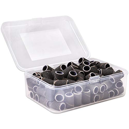 PANA 100 Pieces Nail Sanding Bands Professional Nail Manicure Great Fit for Nail Drill Bits for Acrylic Nails 150 Grit B
