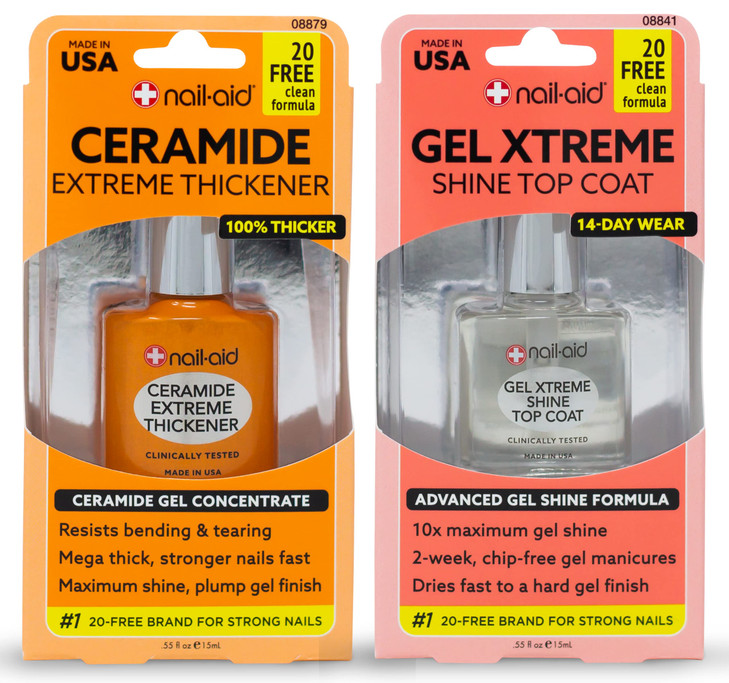 NAILAID Ceramide Extreme Thickener Gel Top Coat Clear 2 Count
