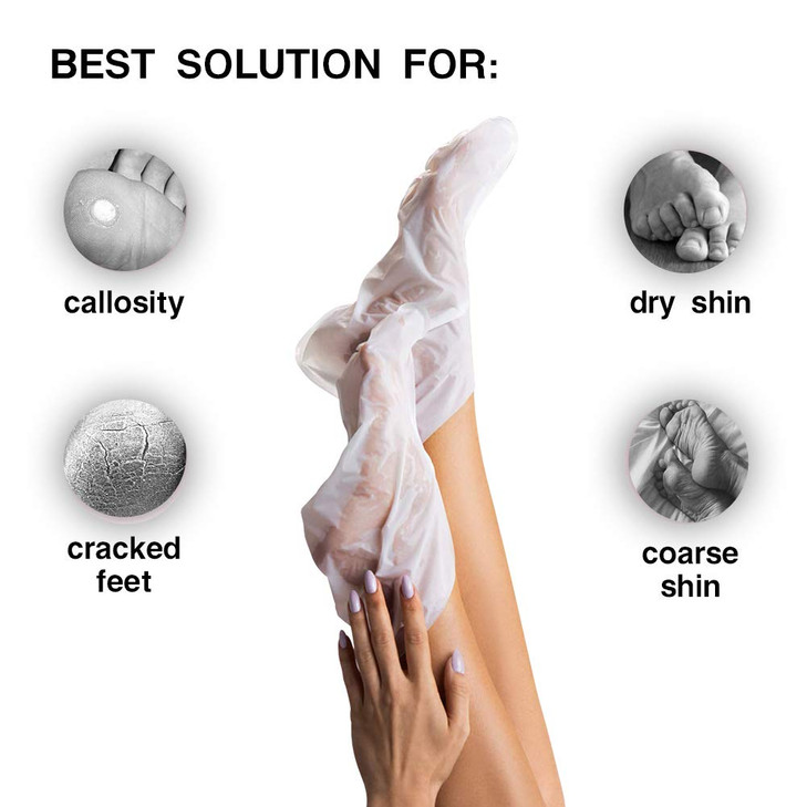5 Pairs MONDSUB Moisturizing Feet Masks Avocado Oil Moisturizing Organic Baby Feet Hydrating Mask for Dry Skin Instantly
