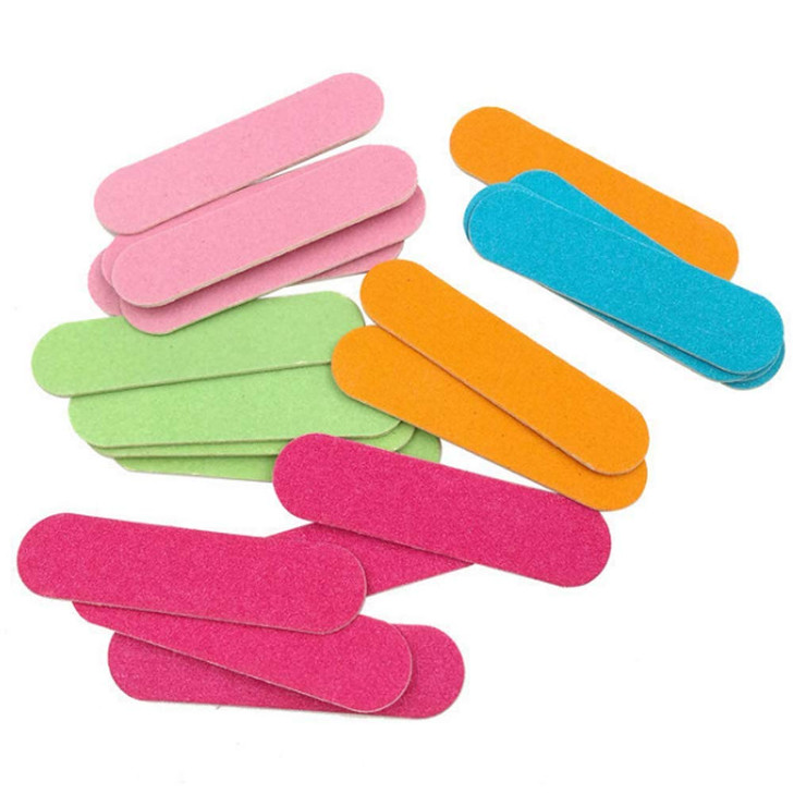 50 Pcs Disposable Nail Files Colorful Mini Emery Boards Nail Art Tools for Home or Professional Usage Random Color
