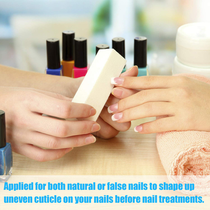 20 Pack Buffer Sanding Block Nail Buffer Block Files Grit Dense Sponge Nail Tips Tool White