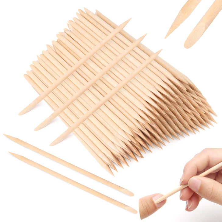 AHIER Orange Sticks for NailsWooden Cuticle Sticks Manicure Sticks Pedicure Tool 110mm 50P