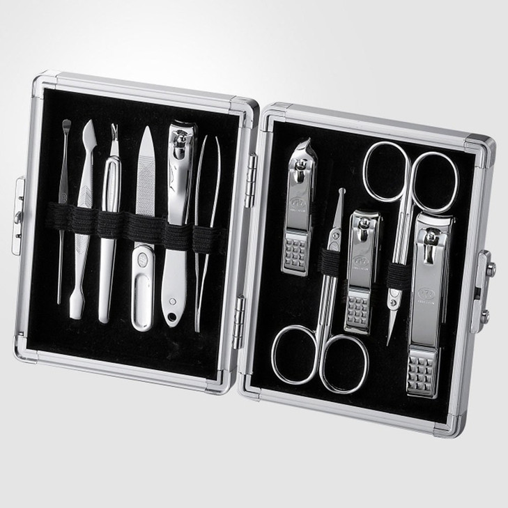 Three Seven 777 Travel Manicure Grooming Kit Nail Clipper Set 11 PCs MADE IN KOREA SINCE 1975