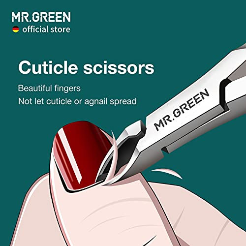 MRGREEN Cuticle Nippers Nail Manicure Scissors Cuticle Clippers Trimmer Dead Skin Remover Stainless Steel Cutters Beauty
