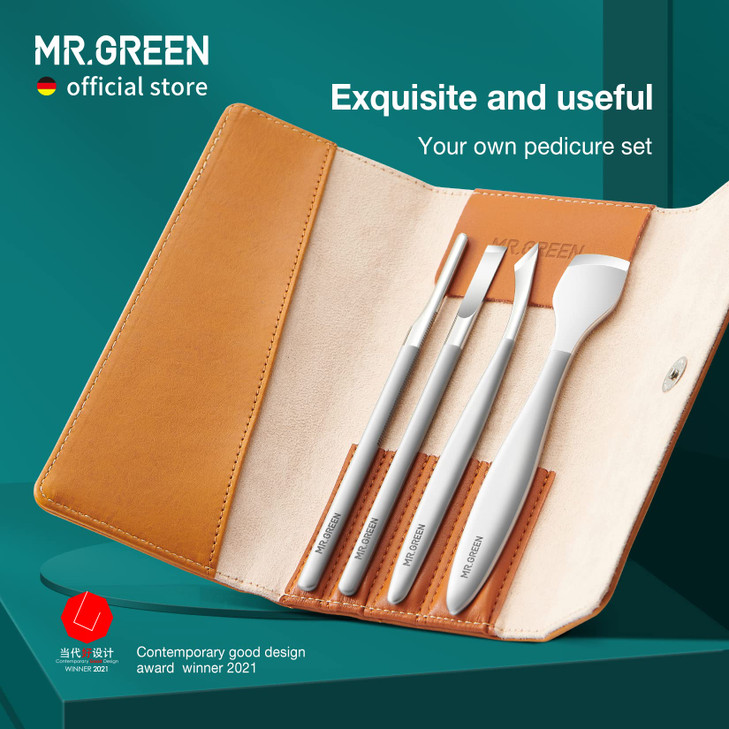 MRGREEN Pedicure Knife Set Professional Ingrown Toenail Clippers Foot Care Tools Stainless Steel Nail Cuticle Nippers Re