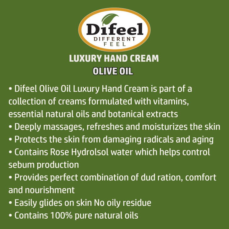 Difeel Hand Cream Olive Oil 15 ounce 6Pack
