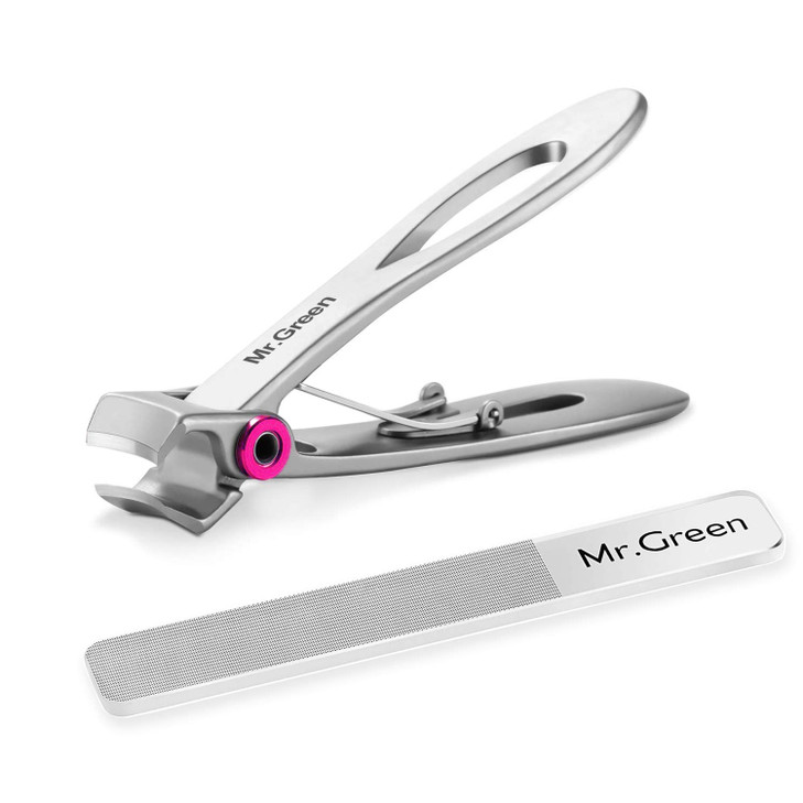 MRGREEN Nail Clipper Ultra Wide Jaw Opening Toenail Clippers for Thick Nails Heavy Duty Stainless Steel Fingernail Clipp