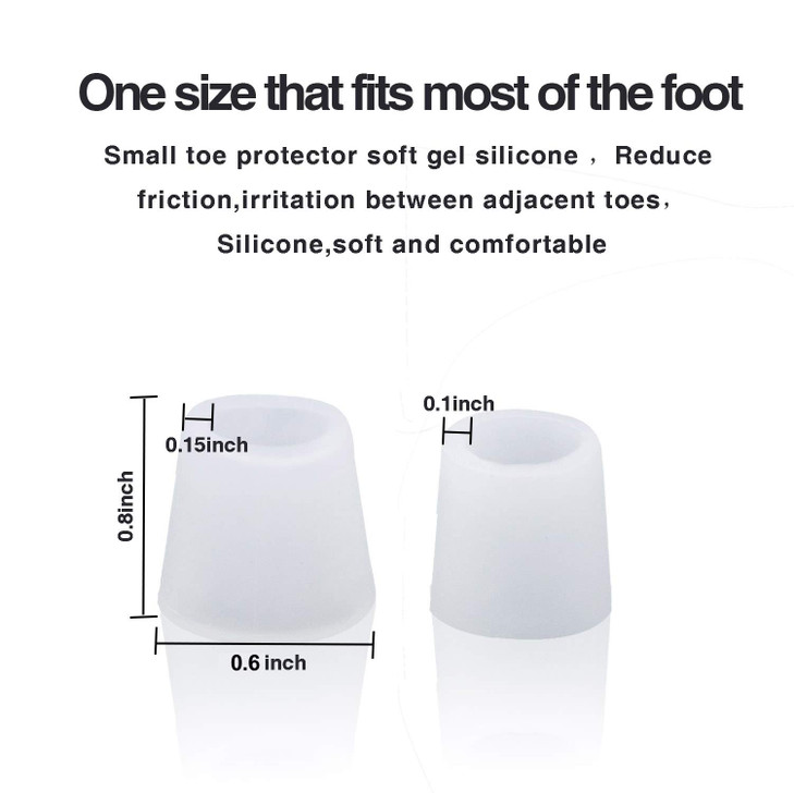 Povihome Gel Toe Protector Toe Sleeves for Blister Sore Corns Prevent Friction from Shoes 3 Pairs Thin 2 Pairs Thick