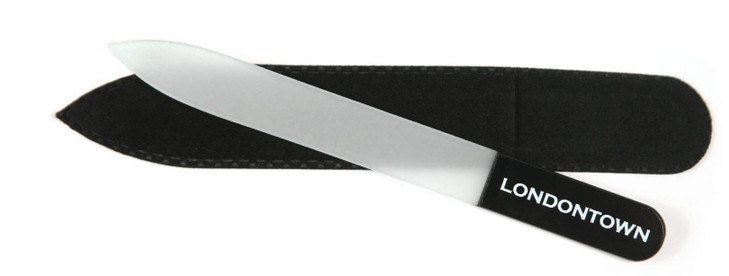 LONDONTOWN Black Glass Nail File 048 oz Pack of 1