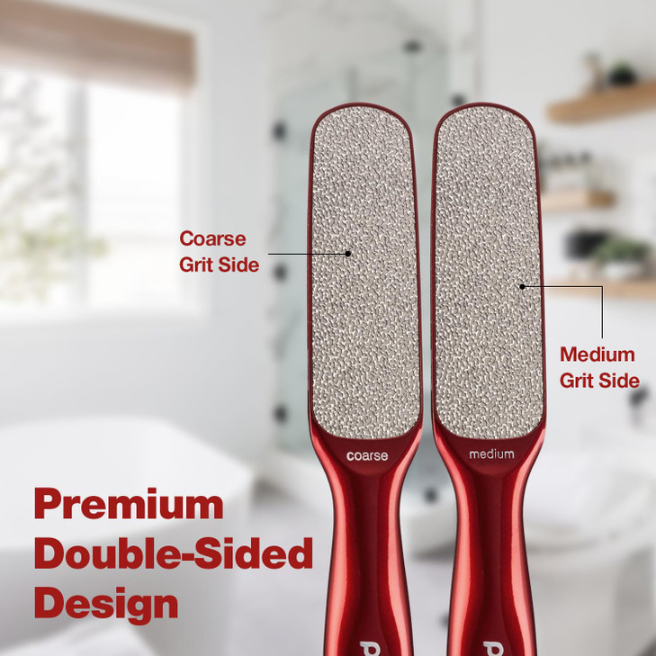 Probelle Double Sided Multidirectional Nickel Foot File Callus Remover Immediately Reduces calluses and Corns to Powder