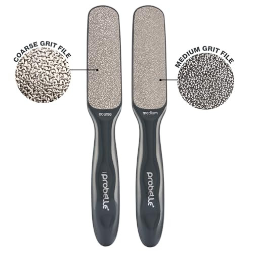 Probelle Double Sided Multidirectional Nickel Foot File Callus Remover Immediately Reduces calluses and Corns to Powder