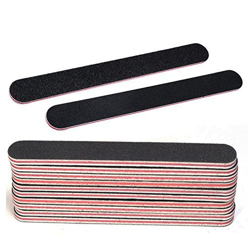 New8Beauty Nail Files Emery Board 12Pack 100180 Grit Nail Buffering Files