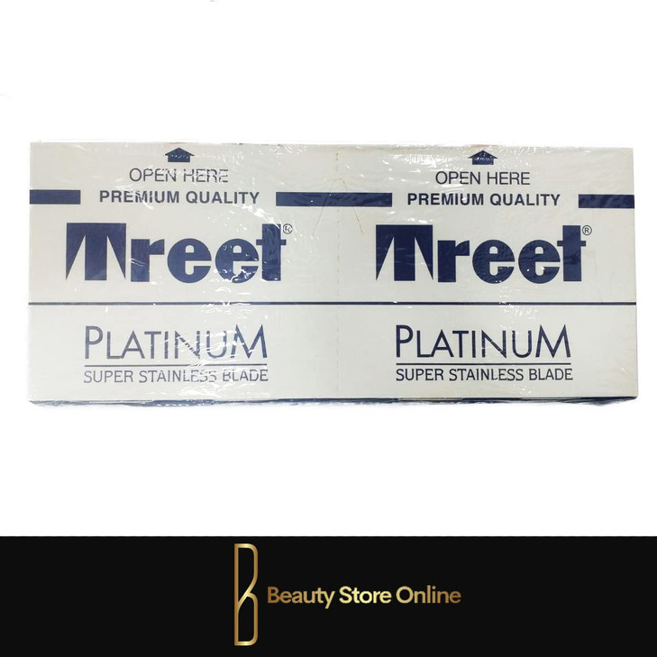 Treet Platinum Super Stainless Double Edge Razor Blades 100 Blades