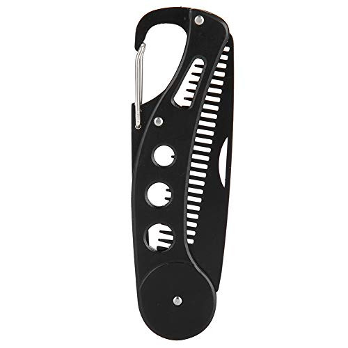 Delaman Mens Stainless Steel Folding Multifunctional Pocket Comb for Beard and Mustache Styling