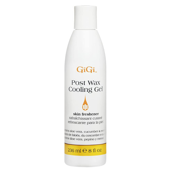 GiGi Post Waxing Cooling Gel Soothing After Wax Care Treatment Skin Freshener Hydrating 8 fl oz