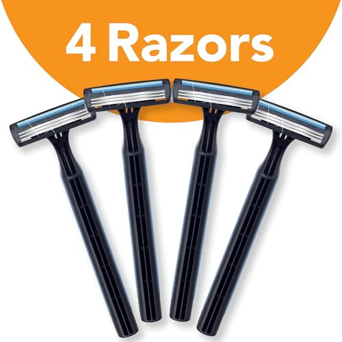 BIC Comfort 3 Disposable Razors for Men Perfect Razors For a Smooth and Comfortable Shave 4 Disposable Razors With 3 Bla
