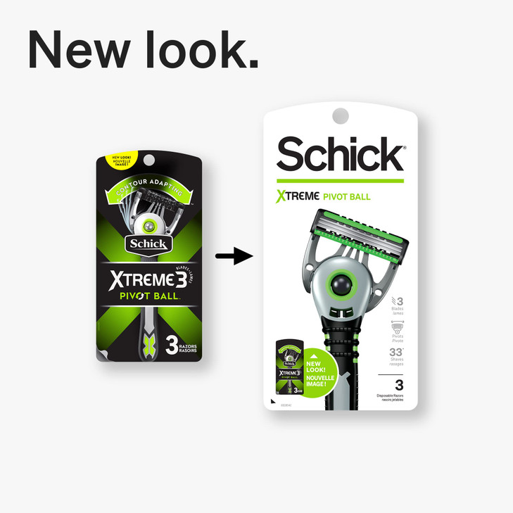 Schick Xtreme Pivot Ball Razor Disposable Razors Men Pivot Razor Schick Pivot Ball 3 Count