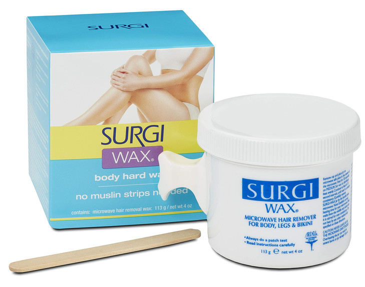 SurgiWax Microwave Hair Removal Hard Wax for Body 4 Oz
