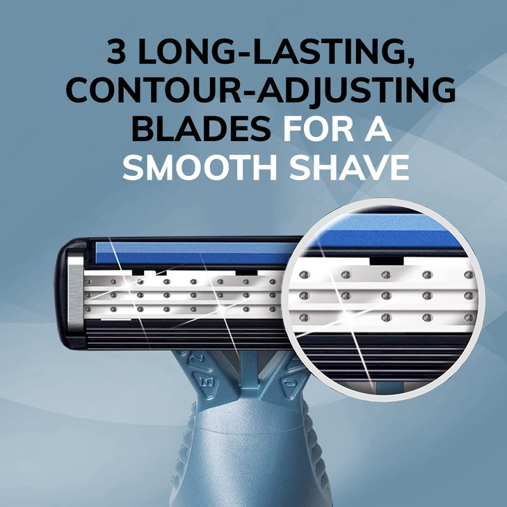 BIC Flex 3 Mens Disposable Razors With 3 Blades For a Smooth and Comfortable Shave 4 Piece Razor Kit for Men