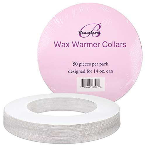 Beauticom 100 Pieces Wax Warmer Universal Protective Collars Ring for 14oz Wax Can