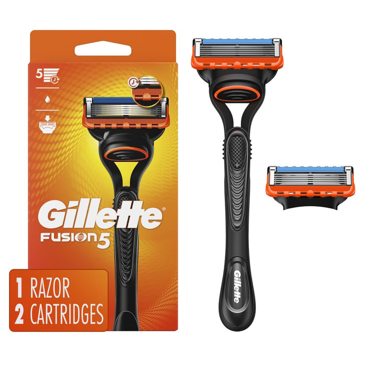 Gillette Fusion5 Razor for Men Handle 2 Razor Blade Refills