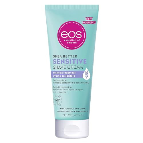 eos Shea Better Sensitive Shaving Cream Womens Shave Cream FragranceFree Skin Care and Lotion with Colloidal Oatmeal 24H