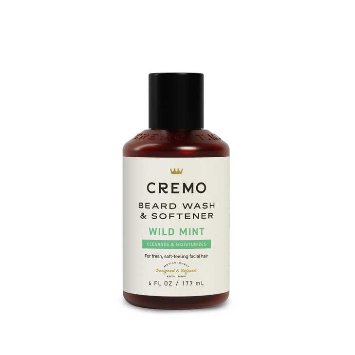 Cremo Wild Mint Beard Scruff Softener Softens and Conditions Coarse Facial Hair of All Lengths in Just 30 Seconds 6 Fl O